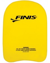 Детска дъска за плуване Finis - Foam Kickboard Junior, 27 x 45 cm, жълта