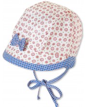 Детска лятна шапка с UV 50+ защита Sterntaler - С панделка, 35 cm, 1-2 месеца -1