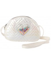 Детски моден аксесоар Амек Тойс - Мини чанта със сърце, бяла, 19 sm -1