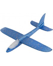 Детска играчка Grafix - Самолет от пяна със светлина, син -1