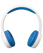 Детски слушалки Lenco - HP-010BU, сини/бели -1