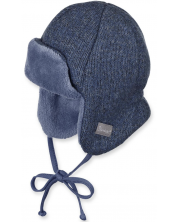 Детска зимна шапка-ушанка Sterntaler - За момчета, 45 cm, 6-9 месеца -1