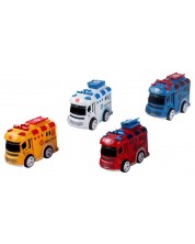 Детска играчка Ocie Minyore Metal Car - Линейка с движещи се части, асортимент -1