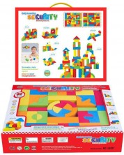 Детски комплект Raya Toys - Строителни блокчета, 80 елемента -1