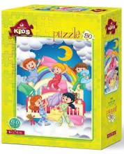 Детски пъзел Art Puzzle от 50 части - Бой с възглавници -1