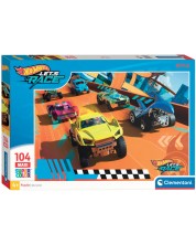 Детски пъзел Clementoni от 104 части - Hot Wheels -1