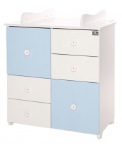 Детски шкаф Lorelli - New, бяло и синьо