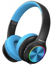 Детски слушалки PowerLocus - PLED, безжични, черни/сини -1