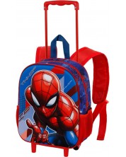 Раница за детска градина с колелца Karactermania Spider-Man - Skew, 3D -1