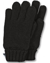 Детски плетени ръкавици Sterntaler - 5-6 години, черни -1