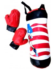 Детски комплект Raya Toys - Боксова круша с ръкавици -1