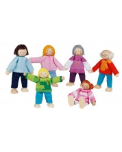 Детски комплект гъвкави кукли Goki - Модерно семейство