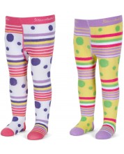 Детски памучни чорапогащници Sterntaler - На точки, 122/128 cm, 4-6 години, 2 броя -1
