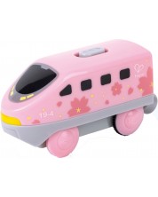 Детска играчка HaPe International - Междуградски локомотив с батерия, розов -1
