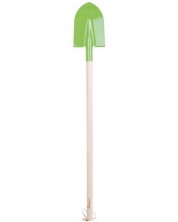 Детска лопата с дълга дръжка Bigjigs - Зелена -1