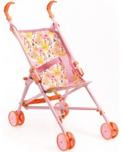 Детска количка за кукли Djeco - Pomea, с цветя