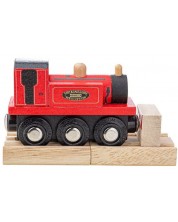 Детска дървена играчка Bigjigs - Парен локомотив -1