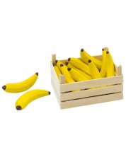 Детски дървен комплект Goki - Банани в щайга -1