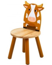 Детско дървено столче Bigjigs - Кравичка
