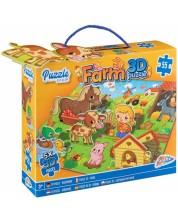 Детски 3D пъзел Grafix от 55 части - Ферма -1