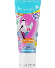 Детска паста за зъби Brush Baby - Tutti Frutti, Фламинго, 50 ml