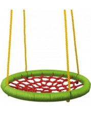 Детска кръгла люлка Woody - Зелена, 83 cm -1