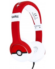 Детски слушалки OTL Technologies - Pokemon Pokeball, червени