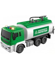 Детска играчка Raya Toys Truck Car - Водоноска, 1:16, със специални ефекти, зелена