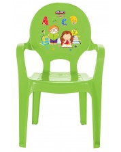 Детски стол Pilsan - Зелен, с букви -1