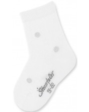 Детски чорапи Sterntaler - На точки, 15/16 размер, 4-6 месеца, бели