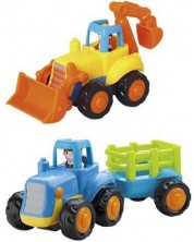 Детска играчка Hola Toys - Трактор или багер, асортимент -1