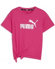Детска тениска Puma - Essentials+ Logo , розова