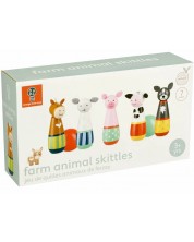 Детски дървен боулинг Orange Tree Toys - Животните от фермата -1