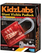 Играчка за сглобяване 4M Kidz Labs - Гигантски прозрачен катинар -1