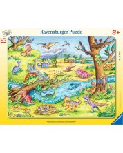 Детски пъзел Ravensburger от 15 части - Малки динозавърчета -1