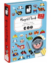 Детска магнитна книга Janod - Момчета с магнитни дрехи -1