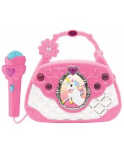 Детска играчка Lexibook - Електронна караоке чанта Unicorn, с микрофон -1
