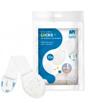 Детски предпазни ключалки за шкафове и уреди Sipo - 10 броя -1