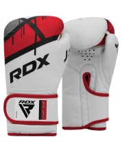 Детски боксови ръкавици RDX - J7, 6 oz, бели/червени -1
