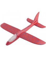 Детска играчка Grafix - Самолет от пяна със светлина, червен -1