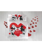 Комплект за спалня TAC Licensed - Minnie & Mickey Heart, 100% памук -1