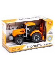 Детска играчка Polesie Progress - Инерционен трактор с рамо и лопата -1