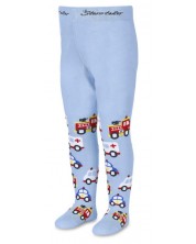 Детски памучен чорапогащник Sterntaler - С коли, 62 cm, 4-5 месеца -1