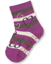 Чорапи със силиконова подметка Sterntaler - Сърца, 25/26 размер, 3-4 години -1