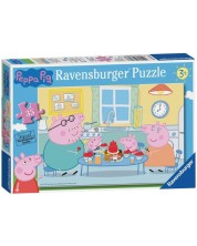 Детски пъзел Ravensburger от 35 части - Време за семейство с Пепа Пиг -1