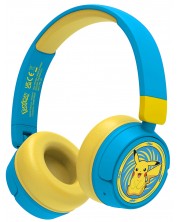 Детски слушалки OTL Technologies - Pokemon Pickachu, безжични, сини/жълти