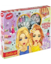 Детски комплект за маникюр Grafix - Besties, Diamond Painting Nail  -1