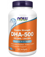 DHA-500 Double Strength, 180 капсули, Now -1