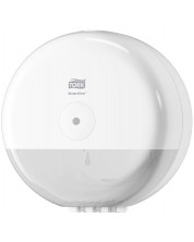 Диспенсър за тоалетна хартия Tork - Smart One Mini, T9, 21.9 х 15.6 х 21.9 cm, бял -1