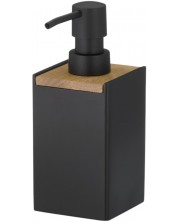 Диспенсър за течен сапун Kela - Cube, 7 x 7 x 17.5 cm, черен -1